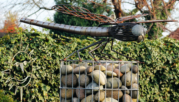 Dragonfly garden sculpture